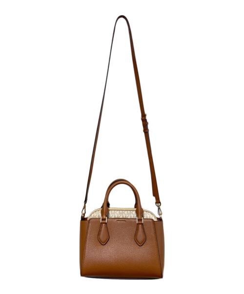 MICHAEL KORS（マイケルコース）MICHAEL KORS (マイケル・コース) ダリア2IN1サッチェルスモール ブラウン×ホワイトの古着・服飾アイテム