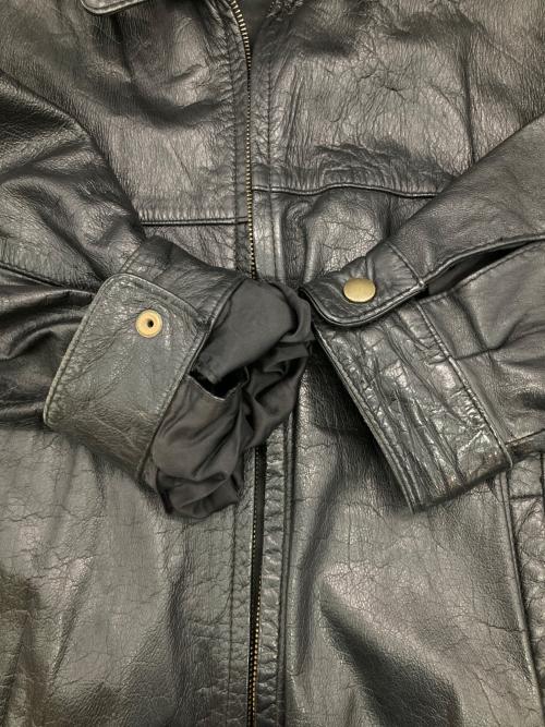 givet（ジヴェ）givet (ジヴェ) ［古着］ラムレザースイングトップ ブラック サイズ:Lの古着・服飾アイテム