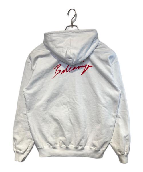 BALENCIAGA（バレンシアガ）BALENCIAGA (バレンシアガ) Back Logo Zip Hoodie ホワイト サイズ:XSの古着・服飾アイテム