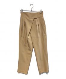 CLANE（クラネ）の古着「OVERLAP TUCK PANTS」｜ベージュ