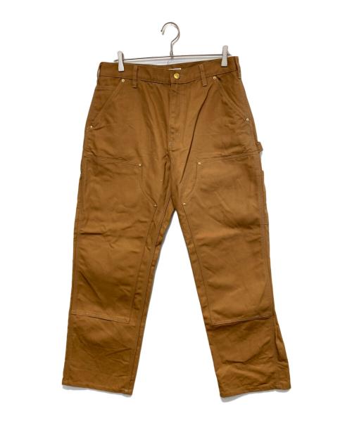 CarHartt（カーハート）CarHartt (カーハート) FIRM DUCK DOUBLE-FRONT DUNGAREE ブラウン サイズ:34×30の古着・服飾アイテム