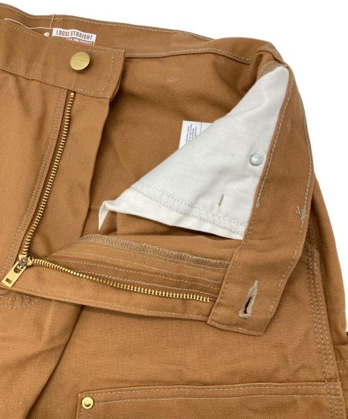 CarHartt（カーハート）CarHartt (カーハート) FIRM DUCK DOUBLE-FRONT DUNGAREE ブラウン サイズ:34×30の古着・服飾アイテム
