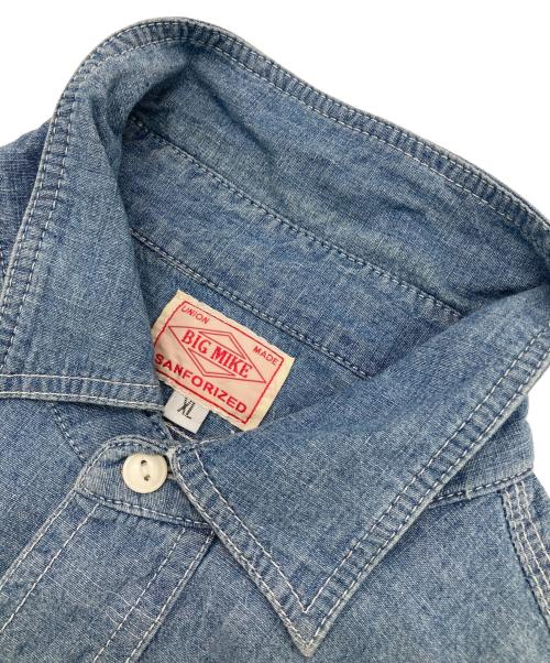 BIG MIKE（ビックマイク）BIG MIKE (ビックマイク) シャンブレーシャツ インディゴ サイズ:XLの古着・服飾アイテム
