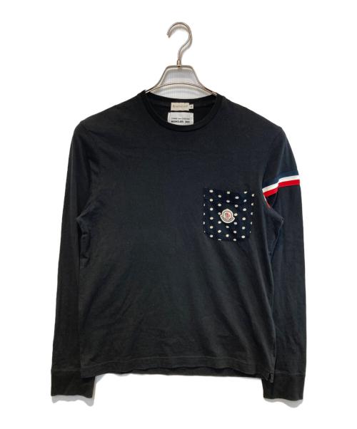 MONCLER（モンクレール）MONCLER (モンクレール) COMME des GARCONS (コムデギャルソン) トリコロールL/Sカットソー ブラック サイズ:Mの古着・服飾アイテム