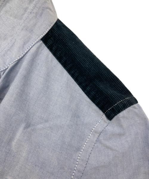 eYe COMME des GARCONS JUNYAWATANABE MAN（アイ コム デ ギャルソン ジュンヤ ワタナベ マン）eYe COMME des GARCONS JUNYAWATANABE MAN BROOKS BROTHERS (ブルックスブラザーズ) ドッキングエルボーパッチシャツ ブルー サイズ:Mの古着・服飾アイテム