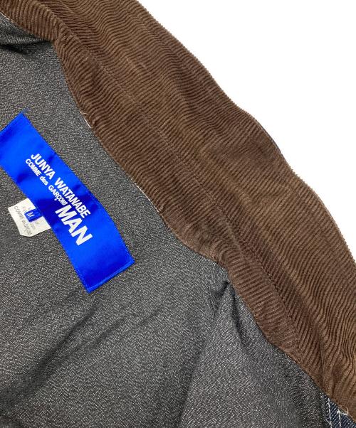 JUNYA WATANABE CdG MAN（ジュンヤ ワタナベ コム デ ギャルソン マン）JUNYA WATANABE CdG MAN (ジュンヤ ワタナベ コム デ ギャルソン マン) ドッキングデニムカバーオール インディゴ×レッド サイズ:Mの古着・服飾アイテム