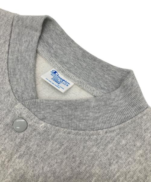 Champion REVERSE WEAVE（チャンピオン リバース ウィーブ）Champion REVERSE WEAVE (チャンピオン リバース ウィーブ) リバースウィーブスナップスウェットシャツ グレー サイズ:Lの古着・服飾アイテム