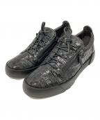 GIUSEPPE ZANOTTIジュゼッペザノッティ）の古着「Frankie ダブルジップローカットスニーカー」｜ブラック