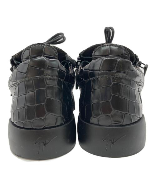 GIUSEPPE ZANOTTI（ジュゼッペザノッティ）GIUSEPPE ZANOTTI (ジュゼッペザノッティ) Frankie ダブルジップローカットスニーカー ブラック サイズ:45の古着・服飾アイテム