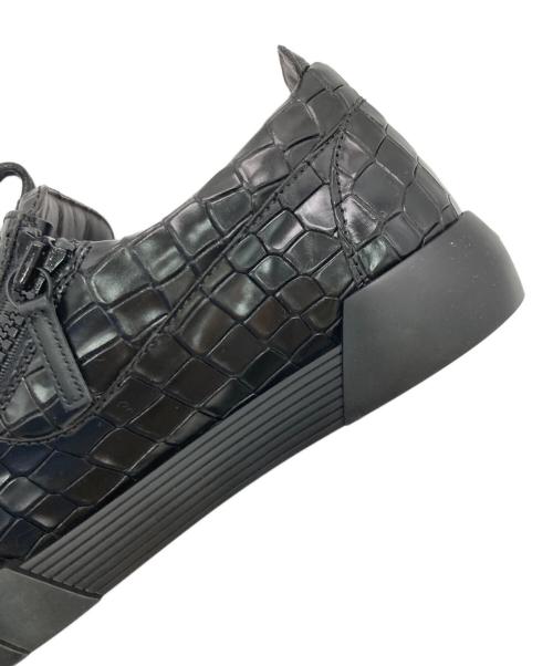 GIUSEPPE ZANOTTI（ジュゼッペザノッティ）GIUSEPPE ZANOTTI (ジュゼッペザノッティ) Frankie ダブルジップローカットスニーカー ブラック サイズ:45の古着・服飾アイテム