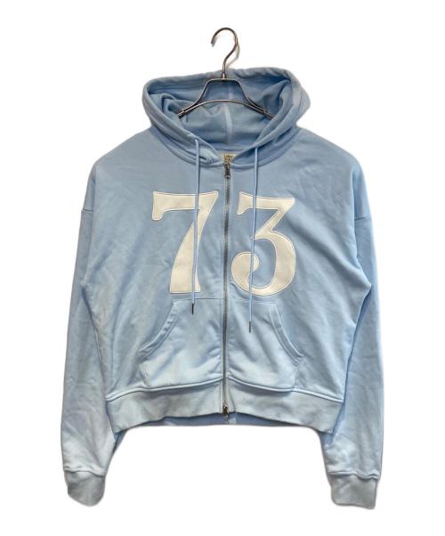 letterfrommoon（レターフロムムーン）letterfrommoon (レターフロムムーン) Letters 73 Cotton Hooded Zip-Up ブルー サイズ:Freeの古着・服飾アイテム