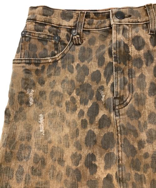 R13（アールサーティン）R13 (アールサーティン) HIGH RISE ミニスカート ブラウン サイズ:24の古着・服飾アイテム