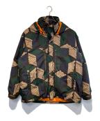 HUFハフ）の古着「STANDARD PUFFER JACKET II」｜グリーン×ブラウン
