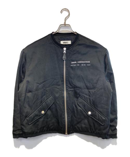 MM6 Maison Margiela（エムエムシックスメゾンマルジェラ）MM6 Maison Margiela (エムエムシックスメゾンマルジェラ) Under Construction Bomber Jacket ブラック サイズ:40の古着・服飾アイテム