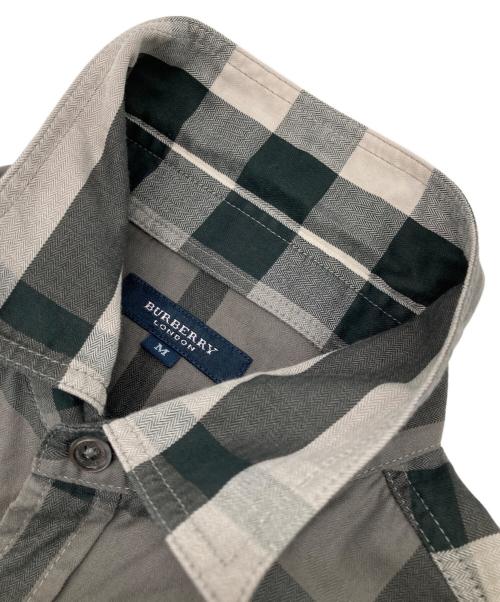 BURBERRY LONDON（バーバリーロンドン）BURBERRY LONDON (バーバリーロンドン) チェックシャツ グレー サイズ:Mの古着・服飾アイテム