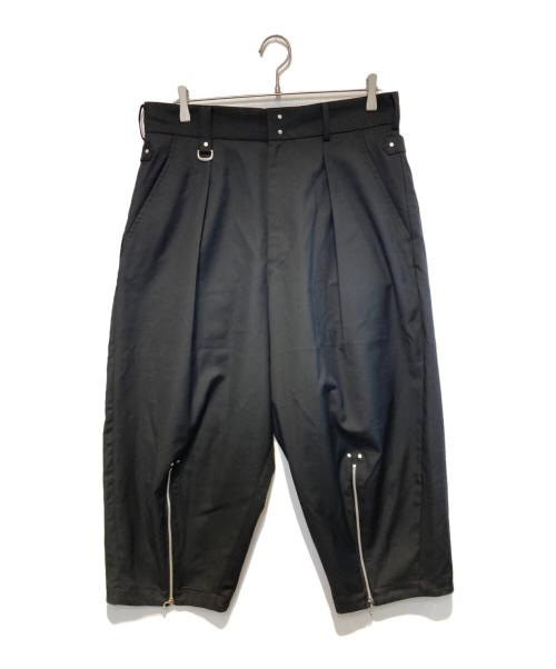 s'yte（サイト）s'yte (サイト) ジップテーパードパンツ ブラック サイズ:3の古着・服飾アイテム