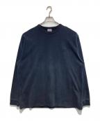 ONEITA×BEAMS Tオニータ×ビームス ティー）の古着「ガーメントダイL/Sカットソー」｜ネイビー