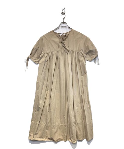 YORI（ヨリ）YORI (ヨリ) コットンパフスリーブワンピース ベージュ サイズ:36の古着・服飾アイテム
