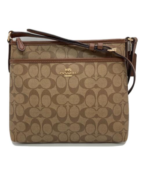 COACH（コーチ）COACH (コーチ) シグネチャー ショルダーバッグ ブラウンの古着・服飾アイテム