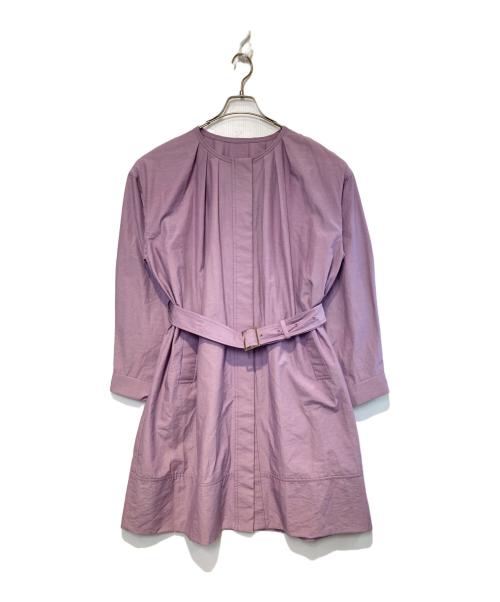 PINORE（ピノーレ）PINORE (ピノーレ) ノーカラーコート パープル サイズ:40 未使用品の古着・服飾アイテム