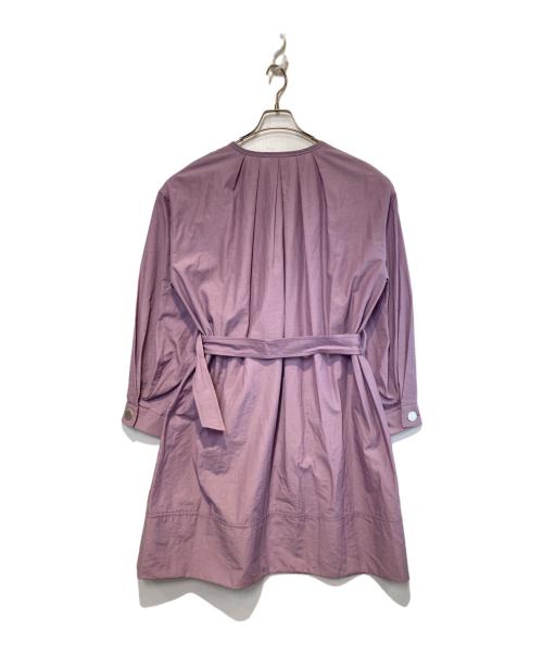 PINORE（ピノーレ）PINORE (ピノーレ) ノーカラーコート パープル サイズ:40 未使用品の古着・服飾アイテム