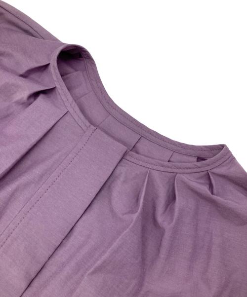 PINORE（ピノーレ）PINORE (ピノーレ) ノーカラーコート パープル サイズ:40 未使用品の古着・服飾アイテム