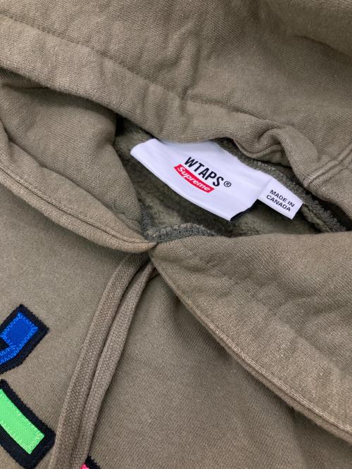 SUPREME（シュプリーム）SUPREME (シュプリーム) WTAPS (ダブルタップス) Sic'em Hooded Sweatshirt カーキ サイズ:Mの古着・服飾アイテム