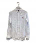 POLO RALPH LAURENポロ・ラルフローレン）の古着「リネンチェックシャツ」｜ホワイト