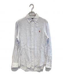POLO RALPH LAUREN（ポロ・ラルフローレン）の古着「リネンチェックシャツ」｜ホワイト