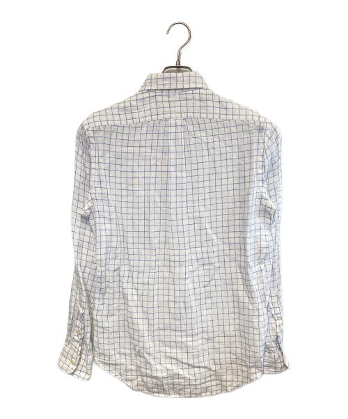 POLO RALPH LAUREN（ポロ・ラルフローレン）POLO RALPH LAUREN (ポロ・ラルフローレン) リネンチェックシャツ ホワイト サイズ:XSの古着・服飾アイテム