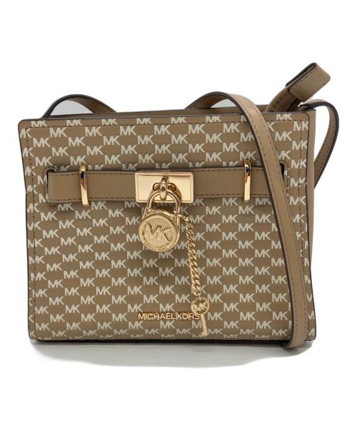 MICHAEL KORS（マイケル・コース）MICHAEL KORS (マイケル・コース) ロゴショルダーバッグ ベージュの古着・服飾アイテム