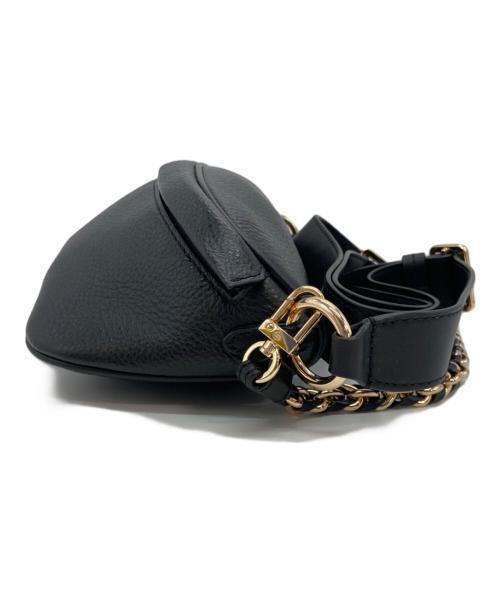 MICHAEL KORS（マイケル・コース）MICHAEL KORS (マイケル・コース) スレーターエクストラ スモールペプルド レザースリングバッグ ブラックの古着・服飾アイテム