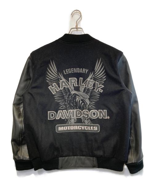 HARLEY-DAVIDSON（ハーレーダビッドソン）HARLEY-DAVIDSON (ハーレーダビッドソン) ［古着］レザー切替ジャケット ブラック サイズ:Mの古着・服飾アイテム