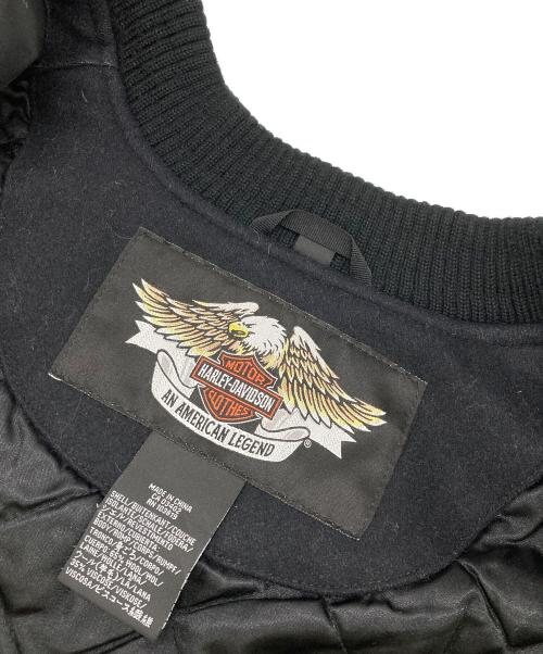 HARLEY-DAVIDSON（ハーレーダビッドソン）HARLEY-DAVIDSON (ハーレーダビッドソン) ［古着］レザー切替ジャケット ブラック サイズ:Mの古着・服飾アイテム