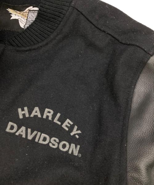 HARLEY-DAVIDSON（ハーレーダビッドソン）HARLEY-DAVIDSON (ハーレーダビッドソン) ［古着］レザー切替ジャケット ブラック サイズ:Mの古着・服飾アイテム