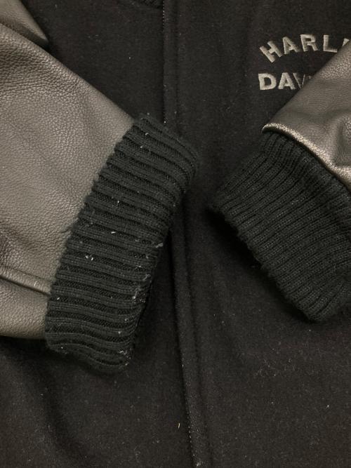 HARLEY-DAVIDSON（ハーレーダビッドソン）HARLEY-DAVIDSON (ハーレーダビッドソン) ［古着］レザー切替ジャケット ブラック サイズ:Mの古着・服飾アイテム
