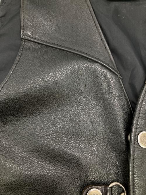 HARLEY-DAVIDSON（ハーレーダビッドソン）HARLEY-DAVIDSON (ハーレーダビッドソン) ［古着］レザーベスト ブラック サイズ:XLの古着・服飾アイテム