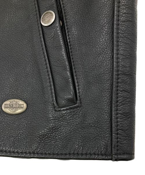 HARLEY-DAVIDSON（ハーレーダビッドソン）HARLEY-DAVIDSON (ハーレーダビッドソン) ［古着］レザーベスト ブラック サイズ:XLの古着・服飾アイテム
