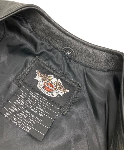 HARLEY-DAVIDSON（ハーレーダビッドソン）HARLEY-DAVIDSON (ハーレーダビッドソン) ［古着］レザーベスト ブラック サイズ:Mの古着・服飾アイテム