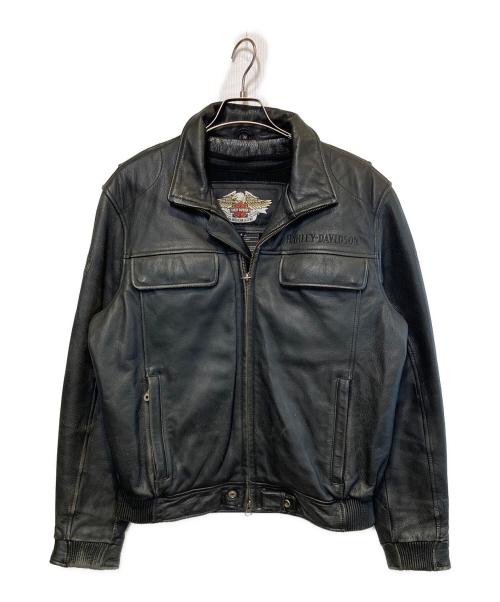 HARLEY-DAVIDSON（ハーレーダビッドソン）HARLEY-DAVIDSON (ハーレーダビッドソン) ［古着］レザーライダースジャケット ブラック サイズ:Sの古着・服飾アイテム