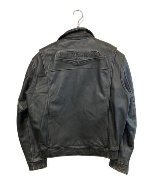 HARLEY-DAVIDSON（ハーレーダビッドソン）HARLEY-DAVIDSON (ハーレーダビッドソン) ［古着］レザーライダースジャケット ブラック サイズ:Sの古着・服飾アイテム