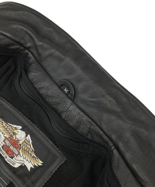 HARLEY-DAVIDSON（ハーレーダビッドソン）HARLEY-DAVIDSON (ハーレーダビッドソン) ［古着］レザーライダースジャケット ブラック サイズ:Sの古着・服飾アイテム