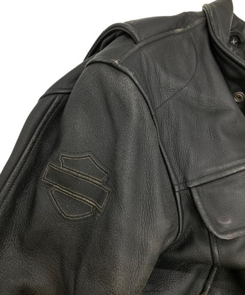 HARLEY-DAVIDSON（ハーレーダビッドソン）HARLEY-DAVIDSON (ハーレーダビッドソン) ［古着］レザーライダースジャケット ブラック サイズ:Sの古着・服飾アイテム