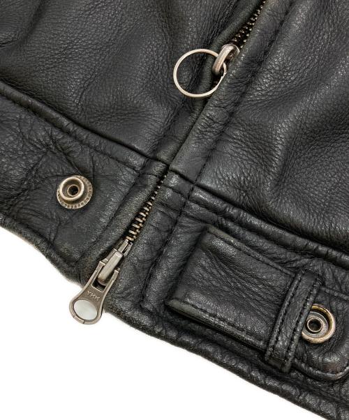 HARLEY-DAVIDSON（ハーレーダビッドソン）HARLEY-DAVIDSON (ハーレーダビッドソン) ［古着］レザーライダースジャケット ブラック サイズ:Sの古着・服飾アイテム