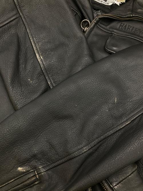 HARLEY-DAVIDSON（ハーレーダビッドソン）HARLEY-DAVIDSON (ハーレーダビッドソン) ［古着］レザーライダースジャケット ブラック サイズ:Sの古着・服飾アイテム