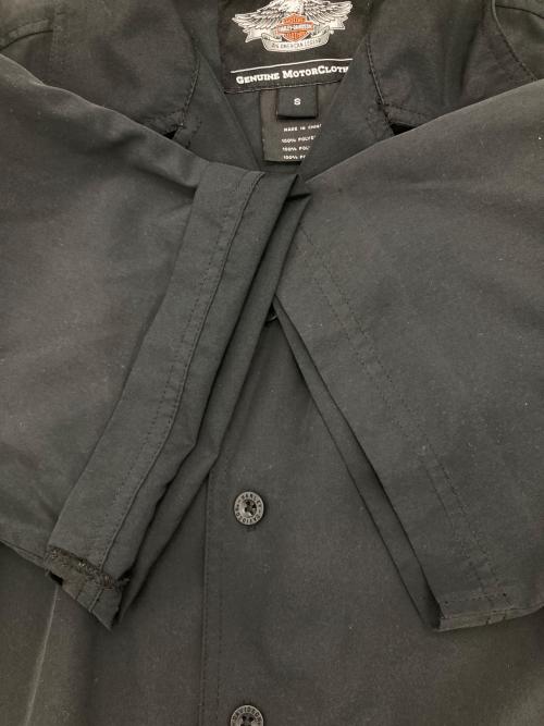 HARLEY-DAVIDSON（ハーレーダビッドソン）HARLEY-DAVIDSON (ハーレーダビッドソン) オープンカラーシャツ ブラック サイズ:Sの古着・服飾アイテム