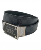 LOUIS VUITTONルイ ヴィトン）の古着「サンチュール アンヴァントゥール ベルト」｜ブラック