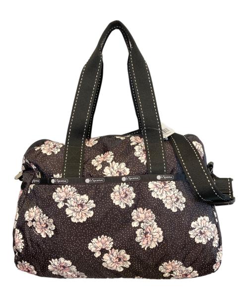 LeSportsac（レスポートサック）LeSportsac (レスポートサック) 花柄トートバッグ ブラックの古着・服飾アイテム