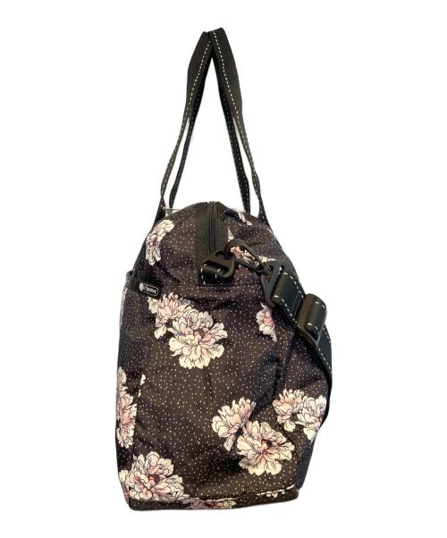 LeSportsac（レスポートサック）LeSportsac (レスポートサック) 花柄トートバッグ ブラックの古着・服飾アイテム