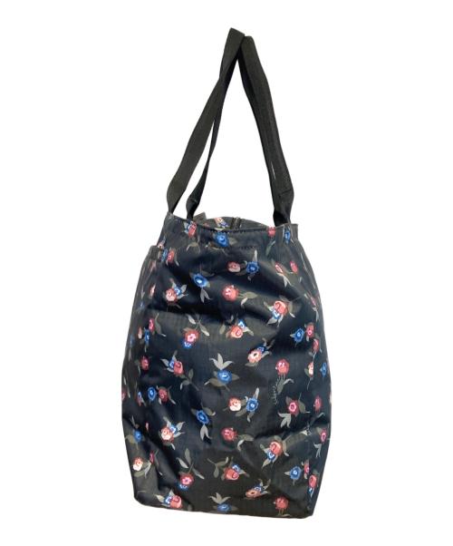 LeSportsac（レスポートサック）LeSportsac (レスポートサック) 花柄トートバッグ ブラックの古着・服飾アイテム